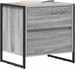 vidaXL Κομοδίνο Γκρίζο Σονομα 50 x 39.5 x 50 εκ. Επεξεργασμένο ξύλο