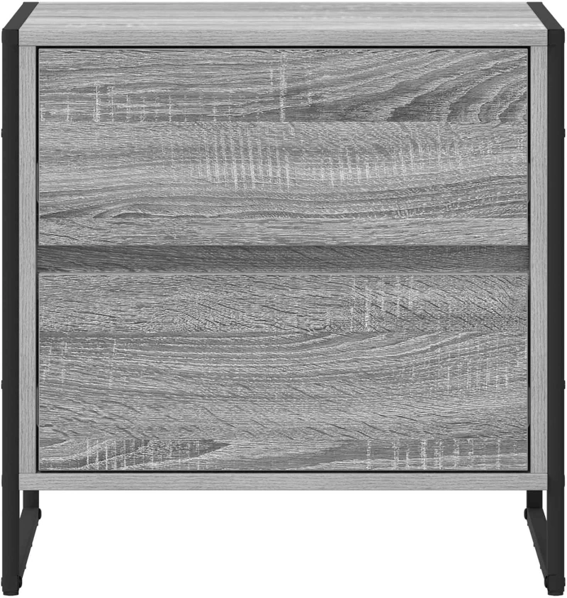 vidaXL Κομοδίνο Γκρίζο Σονομα 50 x 39.5 x 50 εκ. Επεξεργασμένο ξύλο