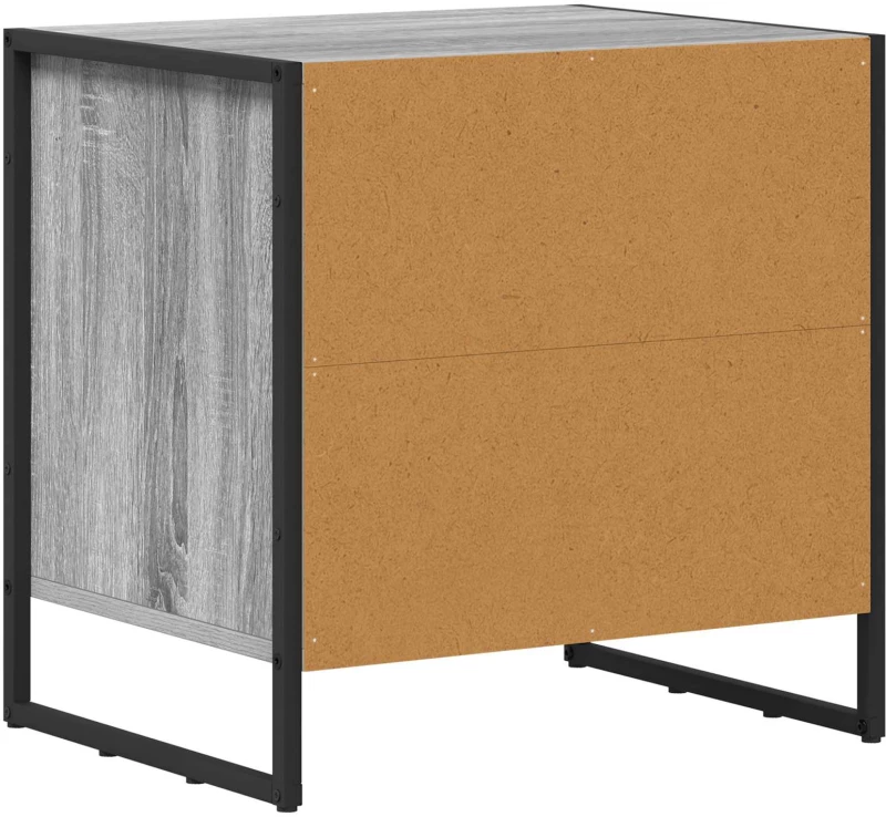 vidaXL Κομοδίνο Γκρίζο Σονομα 50 x 39.5 x 50 εκ. Επεξεργασμένο ξύλο