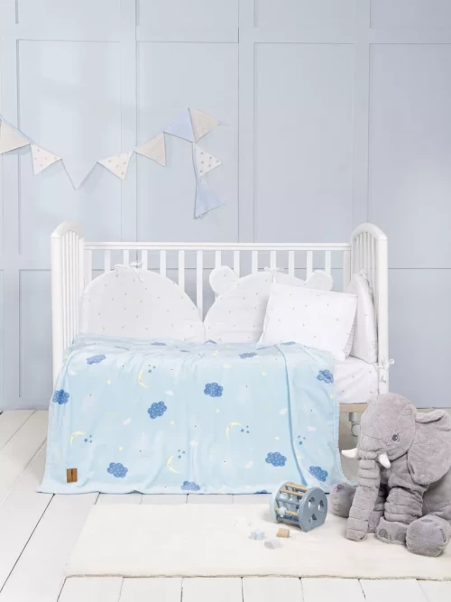 Κουβέρτα Dumbo Γαλάζιο Λίκνου 80x110