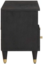 vidaXL Ντουλάπι TV με ράφι Μαύρο 100 x 33 x 46 εκ Στερεό ξύλο μάνγκο