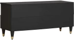 vidaXL Ντουλάπι TV με ράφι Μαύρο 100 x 33 x 46 εκ Στερεό ξύλο μάνγκο