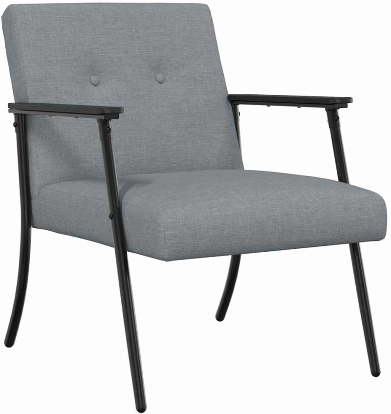 vidaXL Πολυθρόνα Ανοιχτό γκρι 59 x 75 x 78 εκ ύφασμα