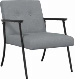 vidaXL Πολυθρόνα Ανοιχτό γκρι 59 x 75 x 78 εκ ύφασμα