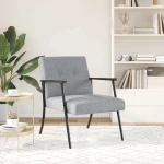 vidaXL Πολυθρόνα Ανοιχτό γκρι 59 x 75 x 78 εκ ύφασμα