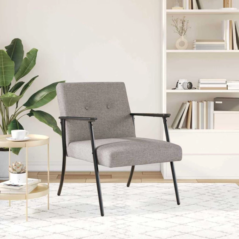 vidaXL Πολυθρόνα Taupe 59 x 75 x 78 εκ ύφασμα