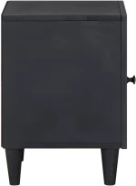 vidaXL Κομοδίνο με Πόρτα 2 pcs Μαύρο 40 x 33 x 46 εκ.