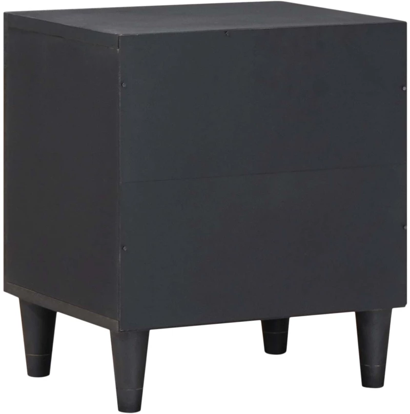 vidaXL Κομοδίνο με Πόρτα 2 pcs Μαύρο 40 x 33 x 46 εκ.