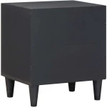 vidaXL Κομοδίνο με Πόρτα 2 pcs Μαύρο 40 x 33 x 46 εκ.