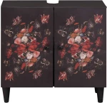 vidaXL Ντουλάπι νιπτήρα Πολύχρωμο 62 x 33 x 58 εκ. Στερεό ξύλο μάνγκο