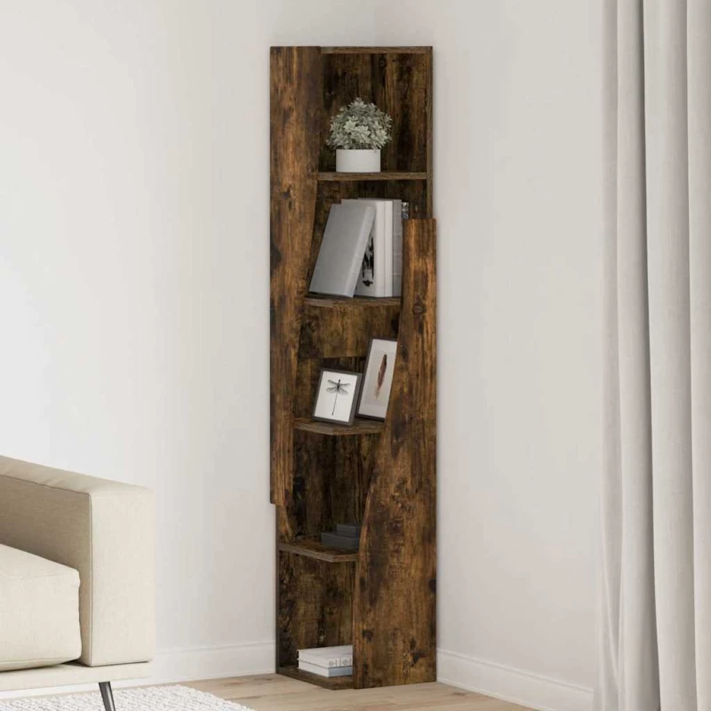 vidaXL Γωνιακό Ντουλάπι Λευκό 27,5x27x140εκ Επεξεργασμένο ξύλο