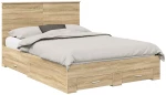 vidaXL Σκελετός Κρεβατιού Δρύς Sonoma 135 x 190 cm Επεξεργασμένο ξύλο