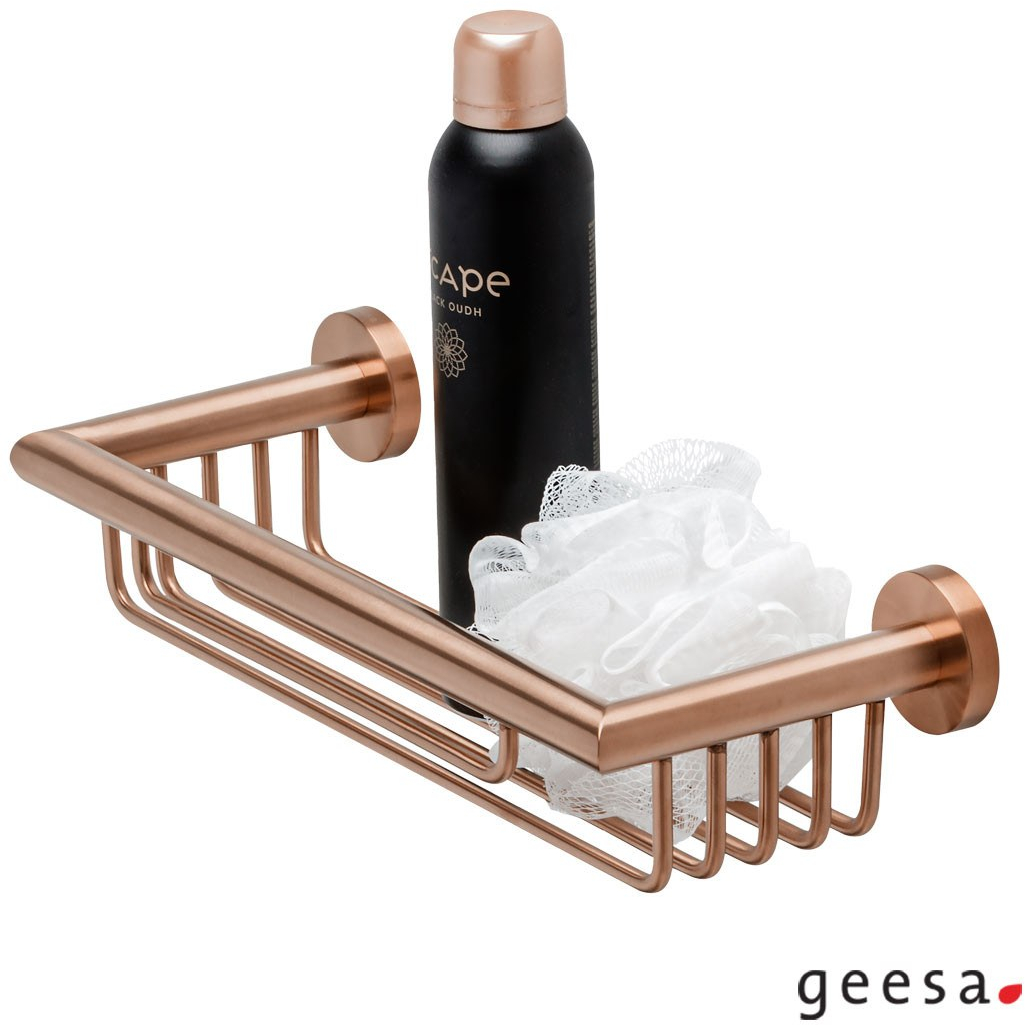 Geesa Nemox Σπογγοθήκη - Μπουκαλοθήκη 34,8 x 13 x 8,1 cm Rose Gold Brushed PVD