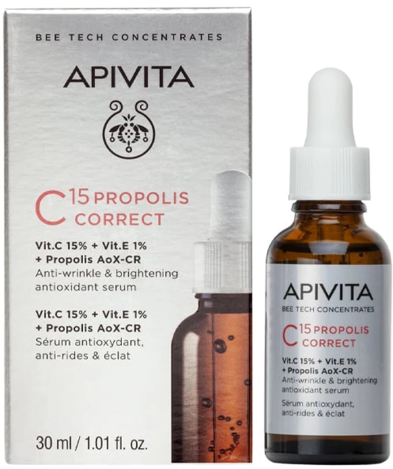 Apivita | C15 Propolis Correct Αντιρυτιδικός & Αντιοξειδωτικός Ορός Λάμψης | 30ml