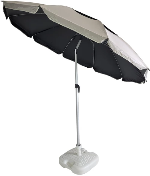 Ομπρέλα Eden 225cm Μαύρο/Μπεζ 18345