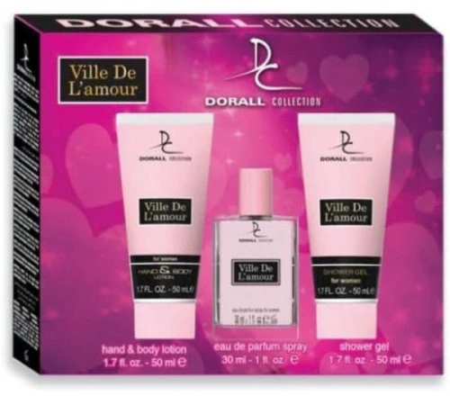 Dorall Ville De L' amour For Her Gift Set EDT 30ml & Shower Gel 50ml & Hand & Body Lotion 50ml