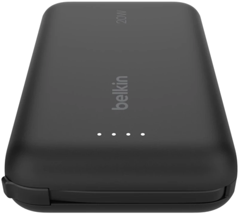 Belkin BPB021hqBK BOOSTCHARGE POWER BANK 10K, 20W PD with integrated USB-C Cable, Black