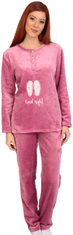 Γυναικεία Fleece Πυτζάμα Lydia Creations Ροζ 25578