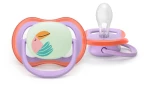 Philips Avent Πιπίλα Σιλικόνης Ultra Air Night, 18μηνών+, Leopard/Toucan (2 τεμάχια)