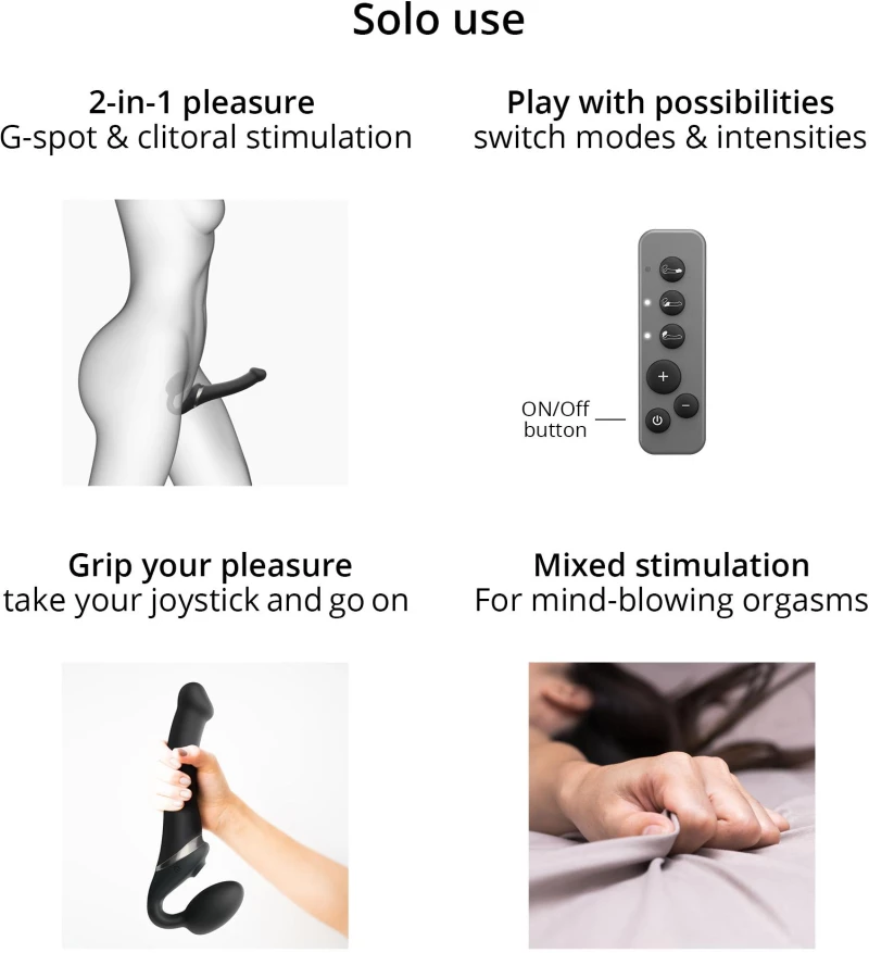 Adjustable Harness Strapon Multi Orgasm m Black