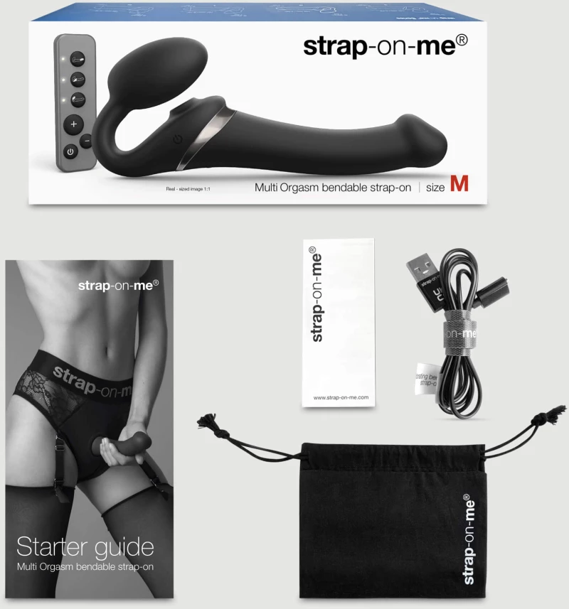 Adjustable Harness Strapon Multi Orgasm m Black