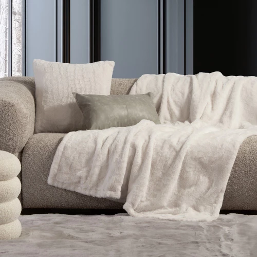 Κουβέρτα Καναπέ Mentor Ecru Nef-Nef Homeware 130x 180 Πολυέστερ