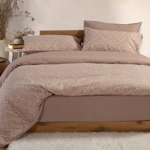 Σεντόνια Orion Με Λάστιχο (Σετ 4τμχ) Beige Nef-Nef Homeware King Size 180x235cm 100% Βαμβάκι