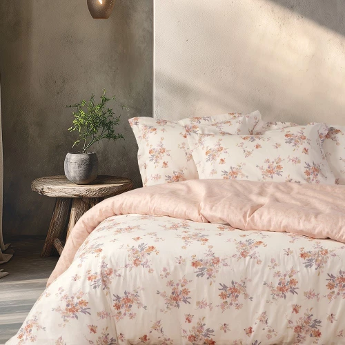 Σεντόνια Lefebr (Σετ 4τμχ) Ecru-Rose Nef-Nef Homeware Υπέρδιπλo 240x270cm 100% Βαμβάκι