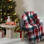 Κουβέρτα Καναπέ 1378 Green-Red Das Home 130X170 Πολυέστερ