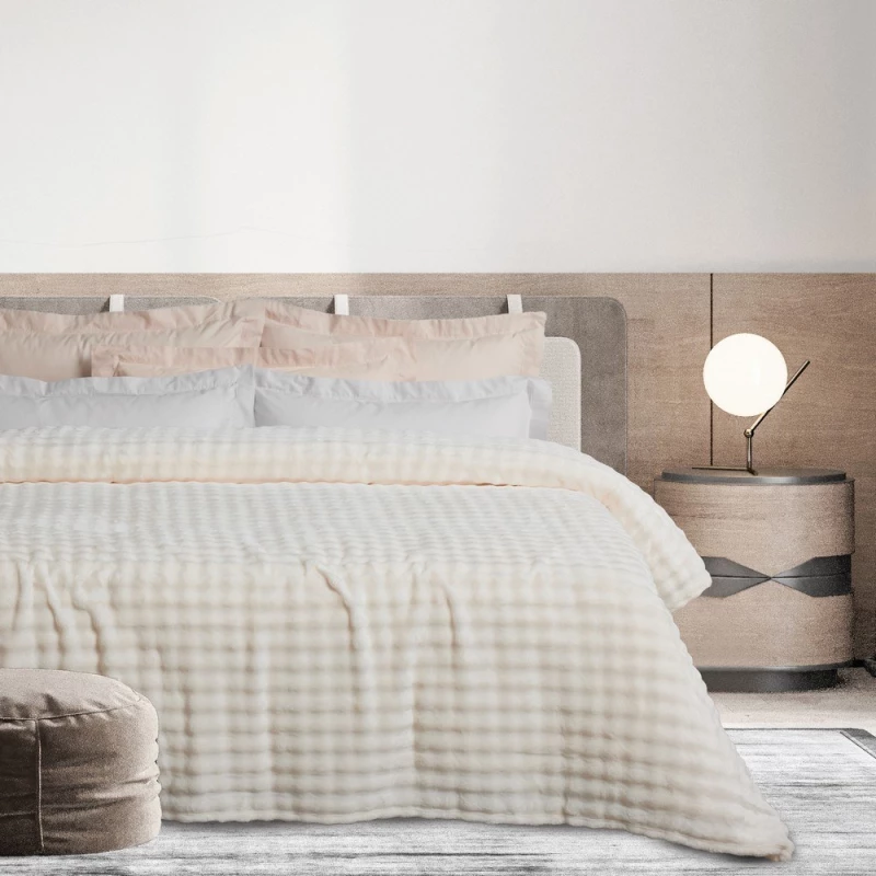 Κουβέρτα 1369 Fleece Ivory Das Home Μονό 160x220cm Πολυέστερ