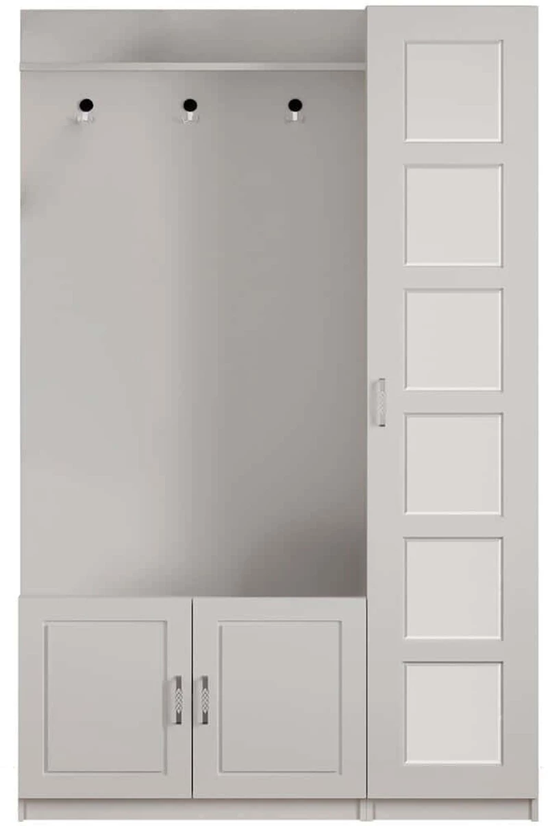 Έπιπλο Εισόδου 167RAB1605 120x35x200cm White Μοριοσανίδα, Μελαμίνη