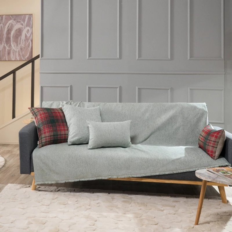 Ριχτάρι Madison 13 Mint Teoran Διθέσιο 180x250cm Βαμβάκι-Πολυέστερ