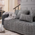 Ριχτάρι Charlotte 04 Grey Teoran Πολυθρόνα 180x150cm Βαμβάκι-Πολυέστερ