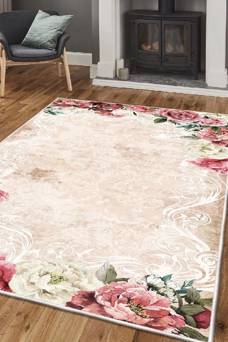 Χαλί Els1814 599HFT1480 Beige-Pink Conceptum Hypnose 80X200cm