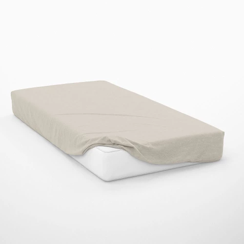 Σεντόνι Exotic Line Με Λάστιχο Beige DimCol King Size 180x230cm 100% Βαμβάκι