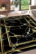 Χαλί Els2417 599HFT4485 Black-Gold Conceptum Hypnose 80X150cm