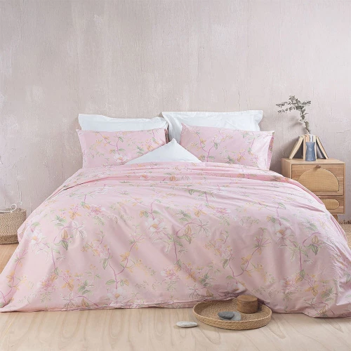 Σεντόνια Benetita (Σετ 4τμχ) Pink Ρυθμός King Size 260x280cm Βαμβάκι-Πολυέστερ