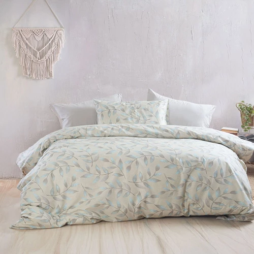 Σεντόνια Demetra Με Λάστιχο (Σετ 3τμχ) Beige Ρυθμός Ημίδιπλο 105x230cm Βαμβάκι-Πολυέστερ