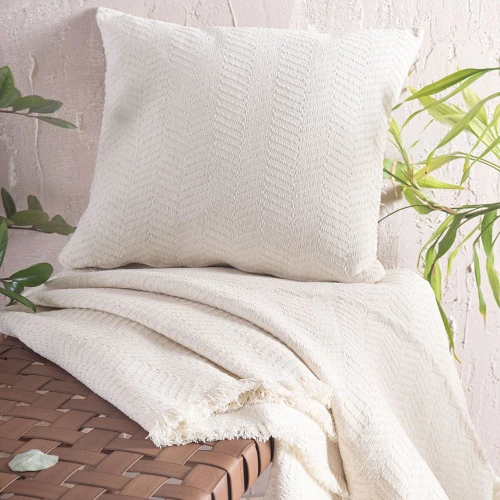 Ριχτάρι Yard Ecru Ρυθμός Διθέσιο 180x240cm Chenille,Βαμβάκι,Polyester