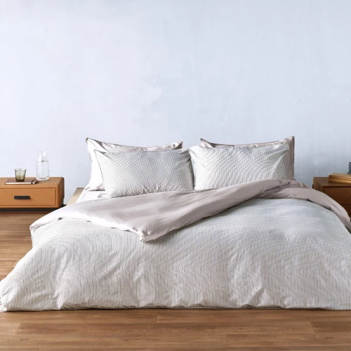 Σεντόνια Dimitri 12 (Σετ 4τμχ) Ecru-Beige Kentia King Size 270x270cm 100% Βαμβακοσατέν