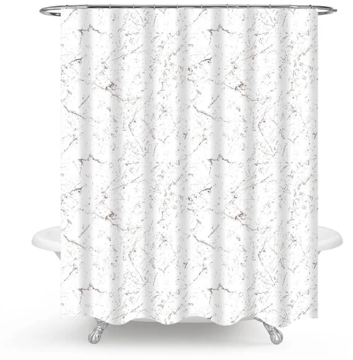 Κουρτίνα Μπάνιου Βικτώρια White Viopros 180Πx180Υ Πολυέστερ