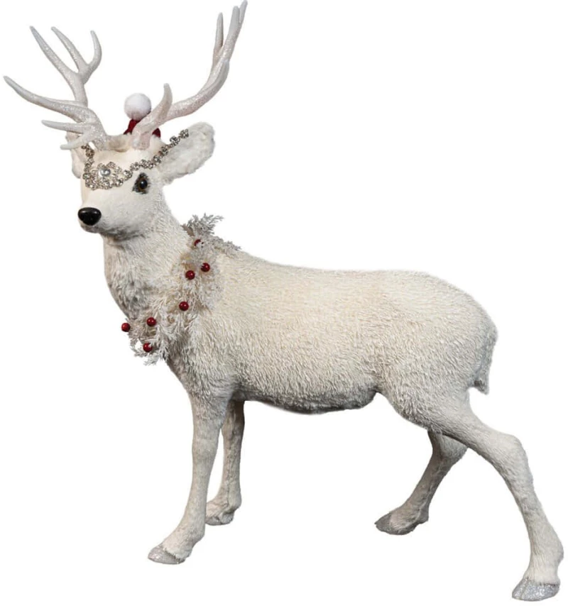 Χριστουγεννιάτικη Διακοσμητική Φιγούρα Ελάφι 23766 63x34x75cm White