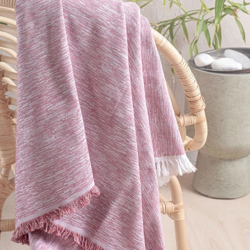 Ριχτάρι Vernier Pink Ρυθμός Πολυθρόνα 160x180cm Βαμβάκι-Πολυέστερ
