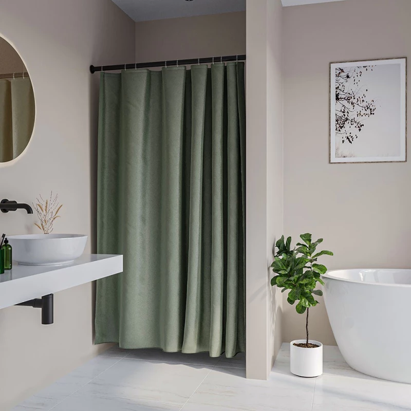 Κουρτίνα Μπάνιου Πλαστική Cosima Green Sealskin 120Πx200Υ PEVA