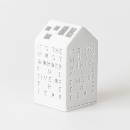 Πορσελάνινη Βάση Για Ρεσώ Light House It's The Most Wonderful Time Of The Year LBTRD0092417 6,7x12cm White Raeder