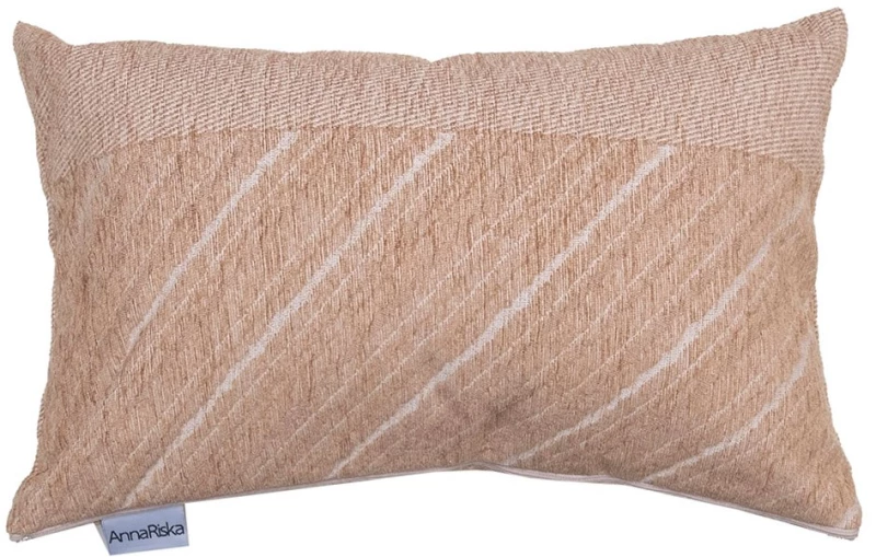 Μαξιλάρι Διακοσμητικό (Με Γέμιση) 1455 Beige Anna Riska 32x52 Chenille,Βαμβάκι,Polyester