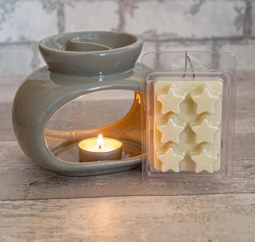 Διπλός Αρωματιστής για Αιθέρια Έλαια & Wax Melt Οβάλ Γκρι 16cm