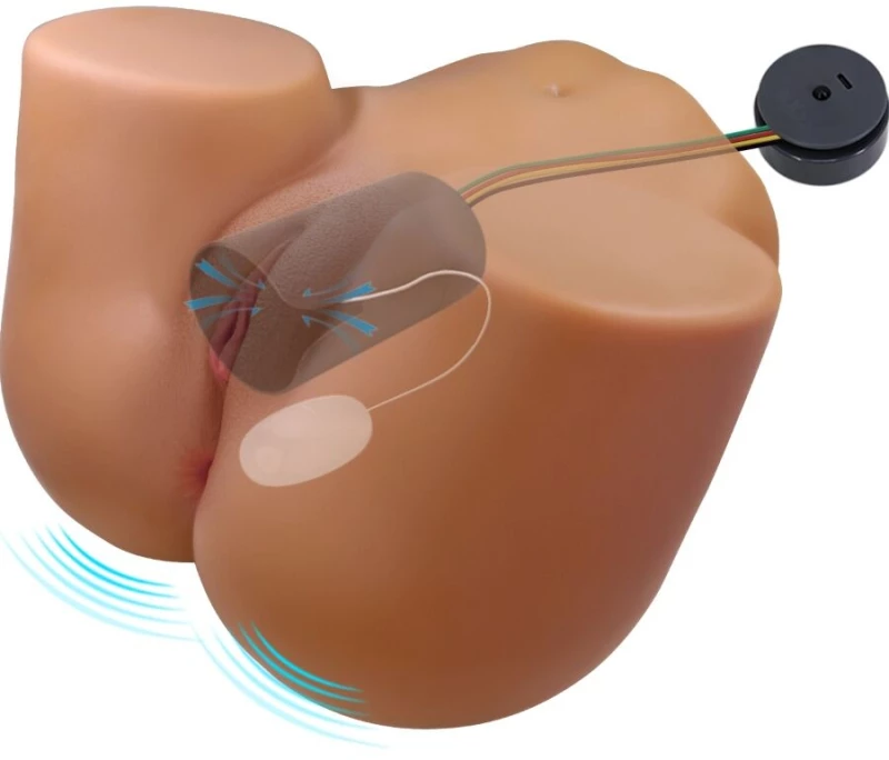 CRAZY BULL - WENDY REALISTIC FEMALE BUTT VIBRATOR AND SUCKER WITH SOUND 11 KG