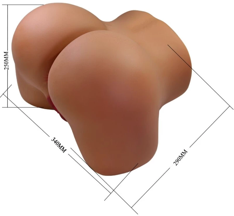 CRAZY BULL - WENDY REALISTIC FEMALE BUTT VIBRATOR AND SUCKER WITH SOUND 11 KG