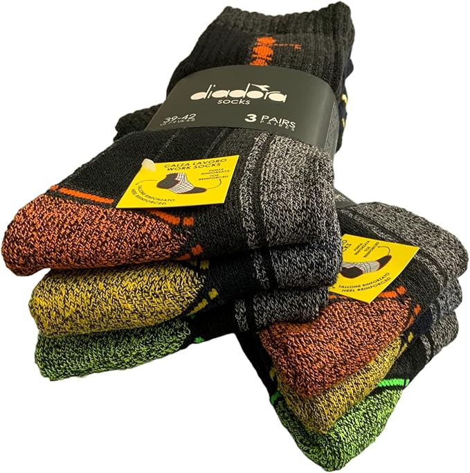 Ανδρικές Κάλτσες Diadora - Μαύρες - Logo - 3 Pack Multicolor - Cotton